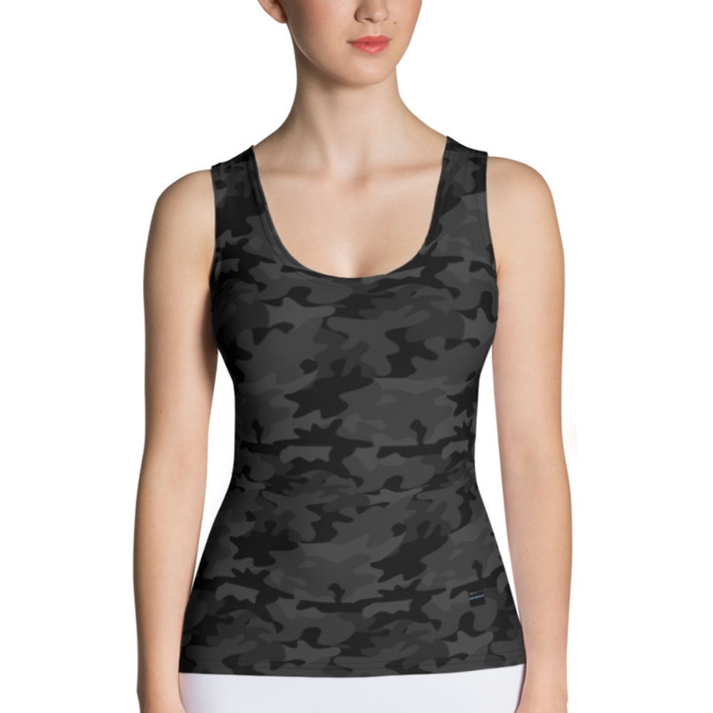 ❤ Bena & Eva Tank Top - Black Camo